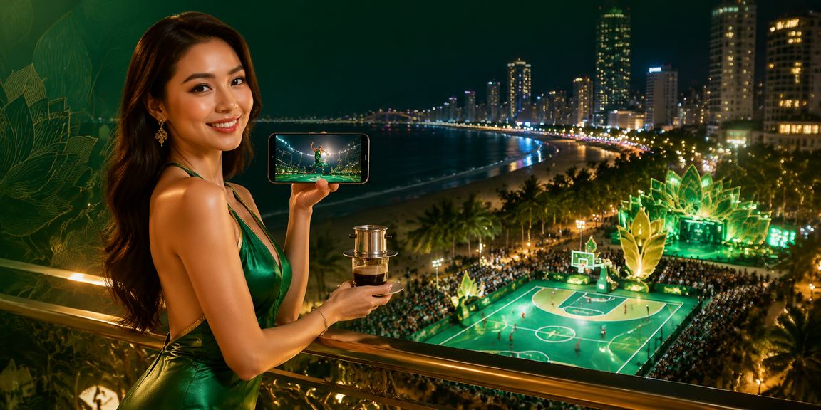 Người chơi tại Đà Nẵng đặt cược bóng rổ trực tuyến qua điện thoại trong quán cà phê
