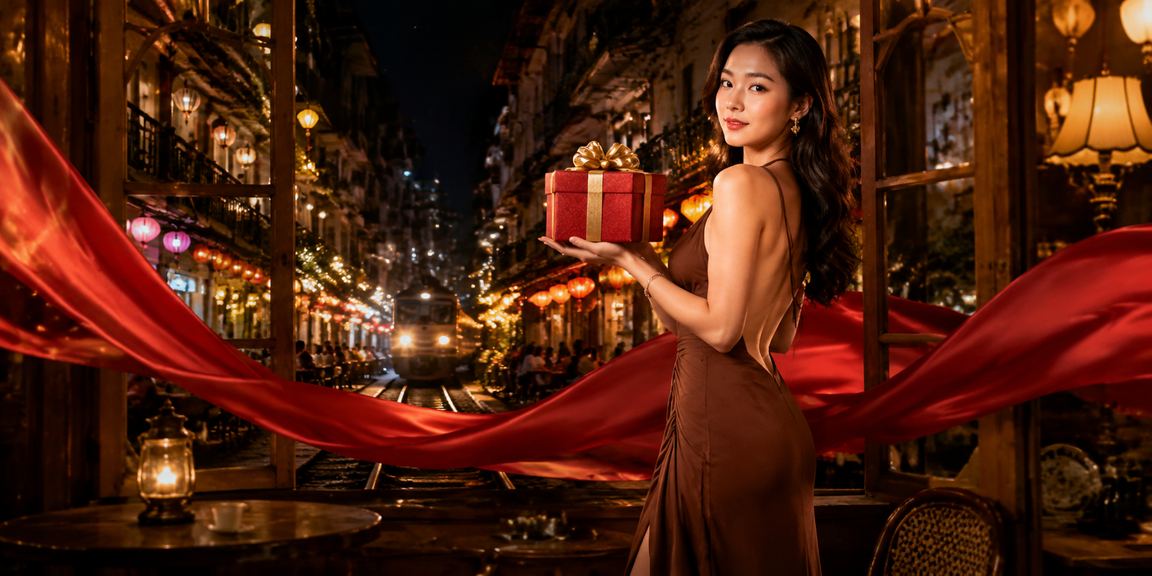 Người dùng Hà Nội xem thông tin bonus VIP tại quán cà phê với điện thoại Android